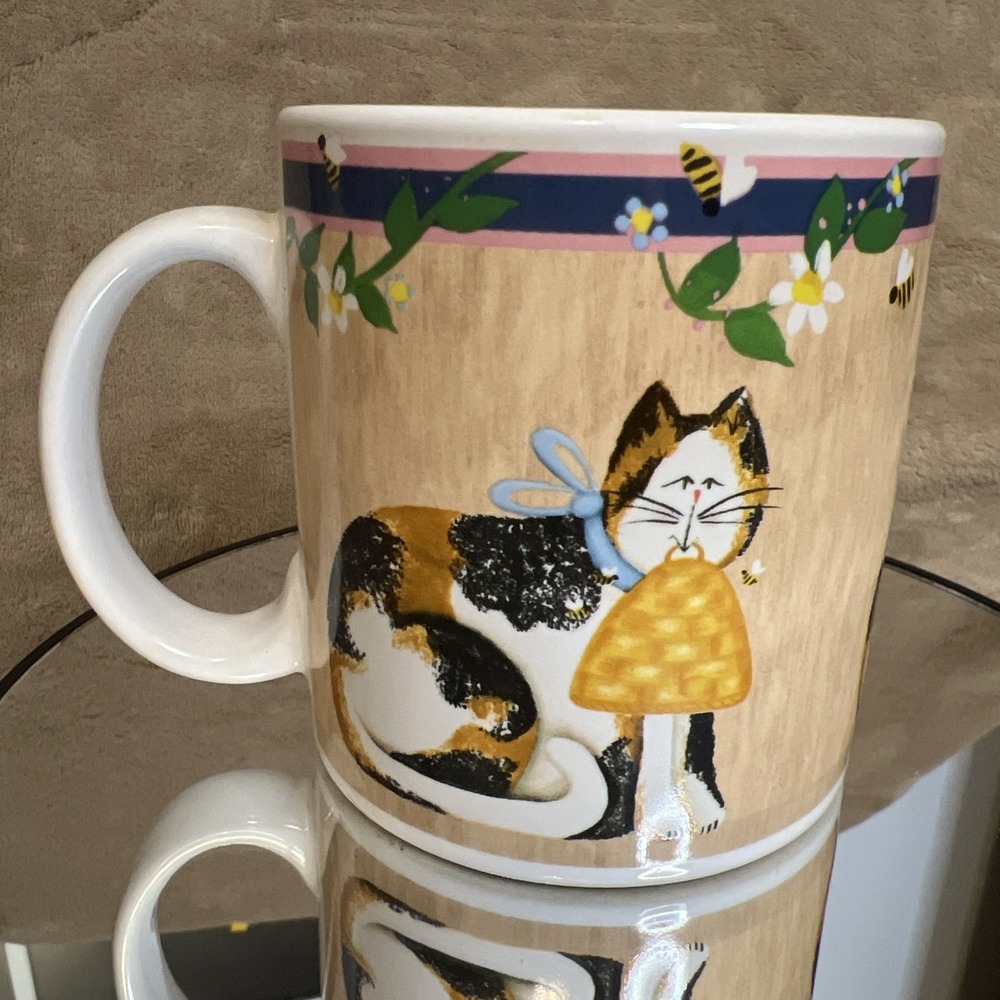 Sakura Garden Cats Fiddlestix Coffee Mug Calico‎